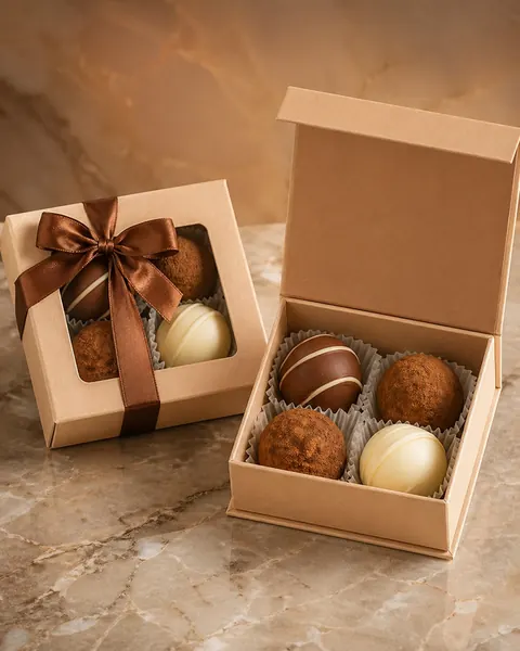 Caja de 4 de trufas y bombones Solaté